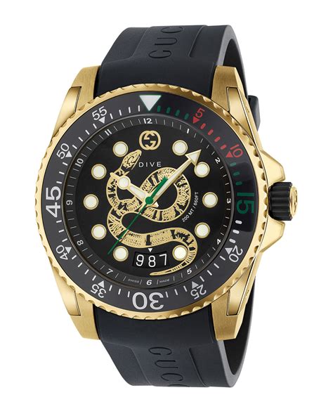 gucci watch men dive|Gucci snake watch men's.